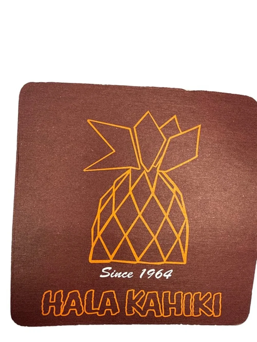 Hala Kahiki Hawaiian Tiki Bar Lounge Drink Cup Coaster Vacation Souvenir